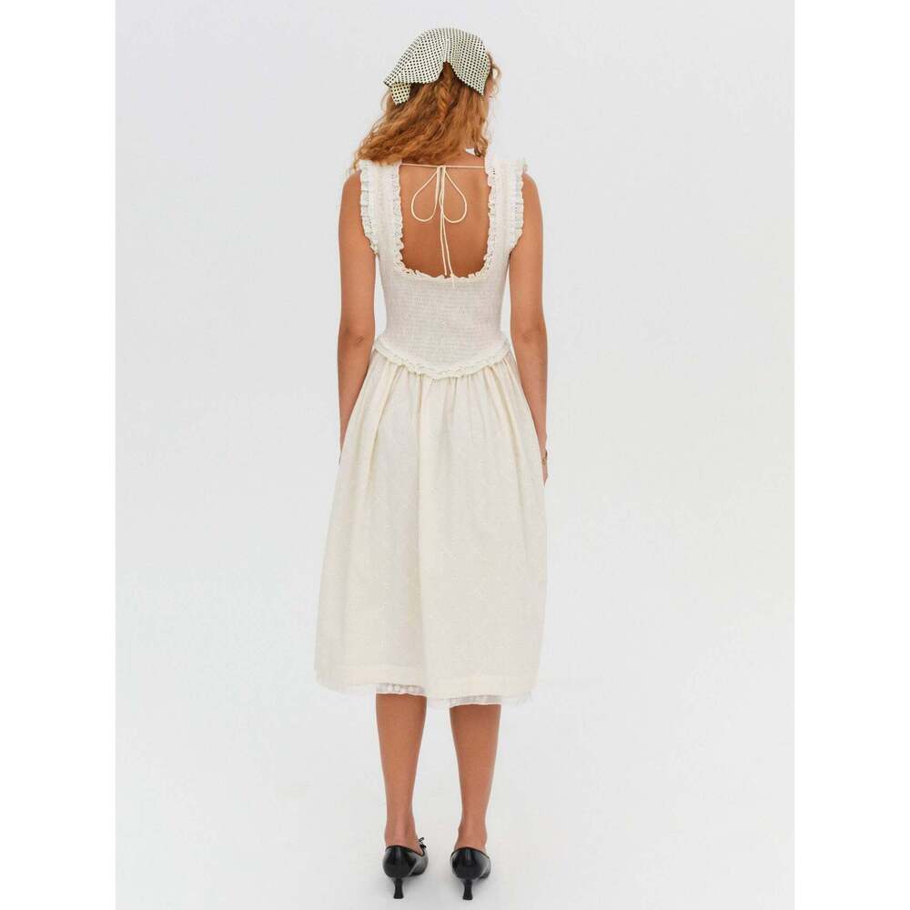 For Love & Lemons Cream Midi Dress - Picture 2 of 3